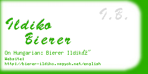 ildiko bierer business card